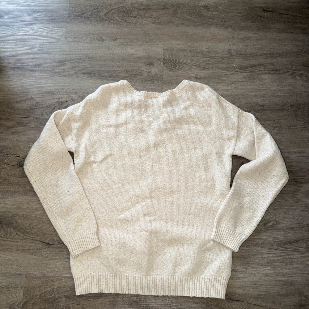 Garage Cream Knit Crewneck Sweater